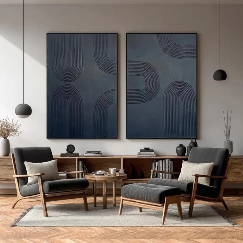 Dark Essence | Black Textured Painting
