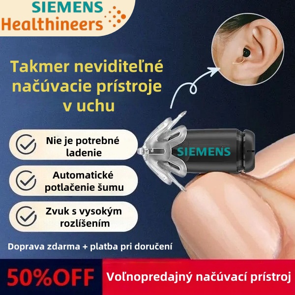 Siemens EARGO 7 OTC - CIC načúvací prístroj takmer neviditeľné, dobíjacie a adaptívne, schválené cca