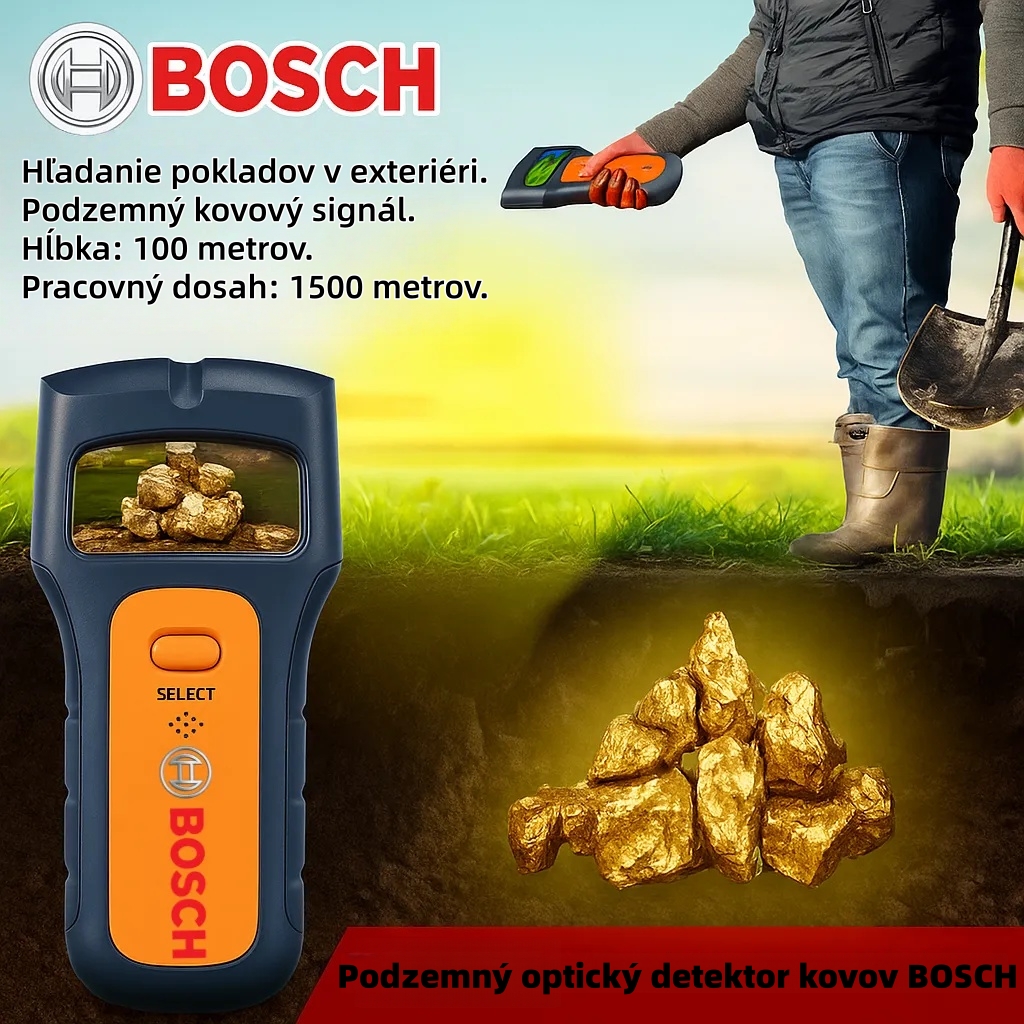 Detektory kovov BOSCH – vysoká presnosť, jednoduchá obsluha