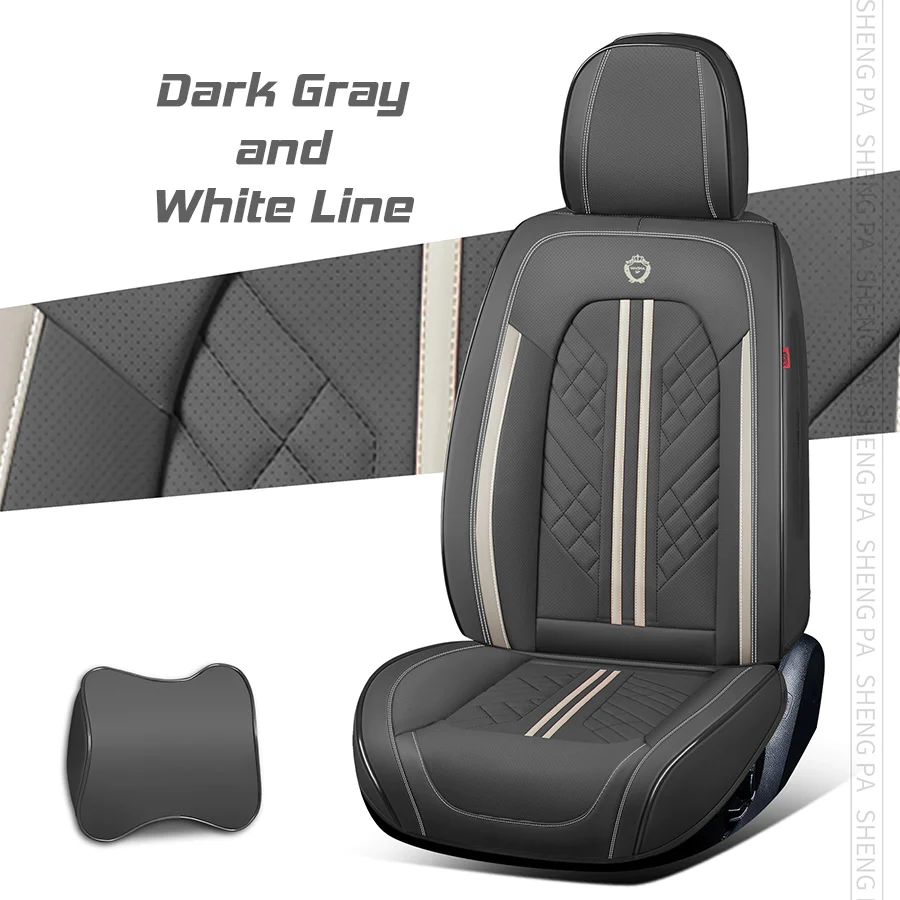 "American Zeta 2023 American Zeta 2023 Set complet de huse universale respirabile impermeabile din piele pentru mașini, SUV-uri, camioane