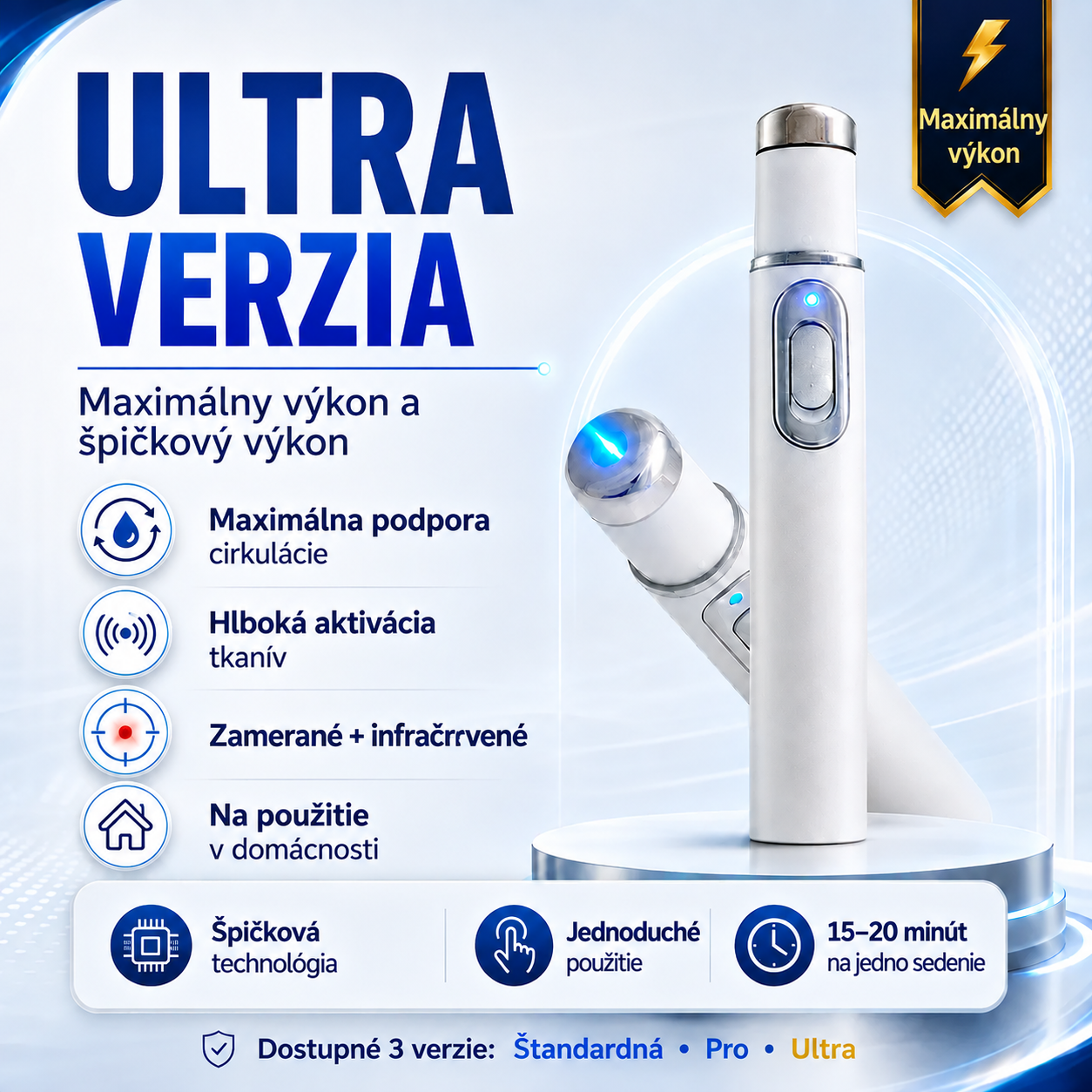 Pokročilá terapia akustickou rázovou vlnou obnovuje zdravie tkanív penisu, pomáha zlepšiť pevnosť erekcie, výdrž a sebavedomie mužov. Zároveň podporuje úľavu od bolesti svalov, stuhnutosti kĺbov a nepohodlia šliach.