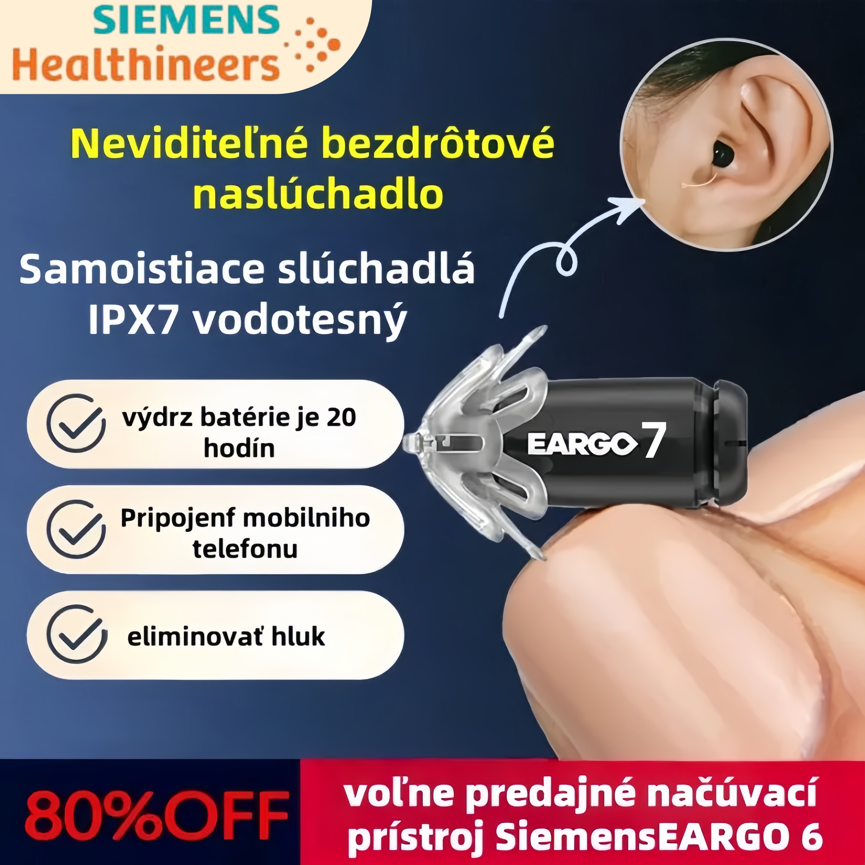 Siemens Eargo 7: Prvý krok k jasnému sluchu. Neviditeľné, dobíjacie a schválené FDA!