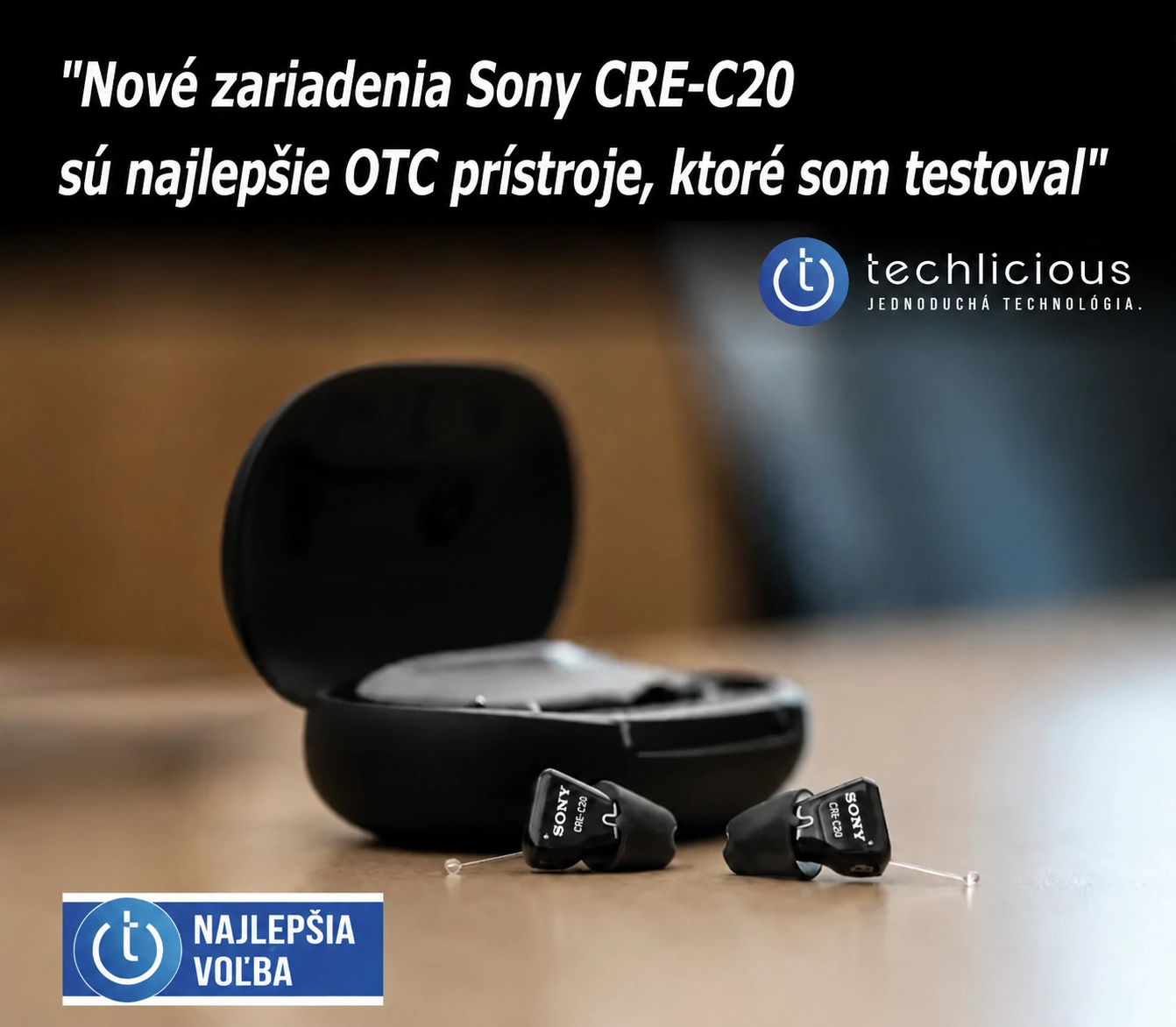 SONY C20 Sluchové prístroje – neviditeľné, schválené FDA, samonastaviteľné riešenie dostupné bez lekárskeho predpisu