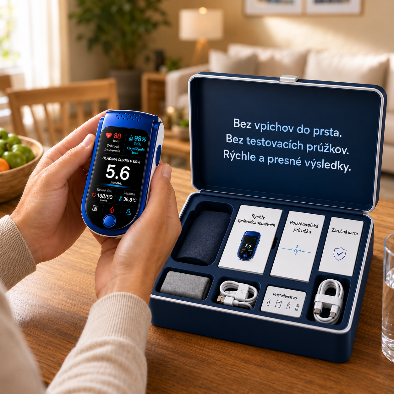 ⚕️ Neinvazívny denný monitor zdravia | 💧 Zariadenie na sledovanie wellness trendov bez použitia ihiel Bežná cena