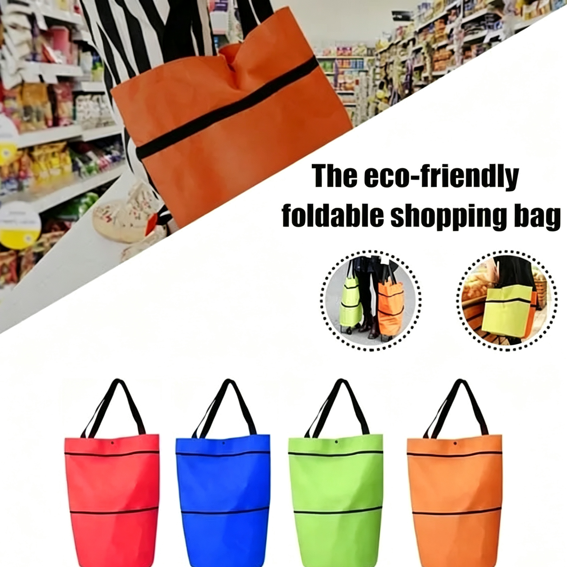 🔥HOT SALE 49% OFF🔥Foldable 2-in-1 Shopping Bag