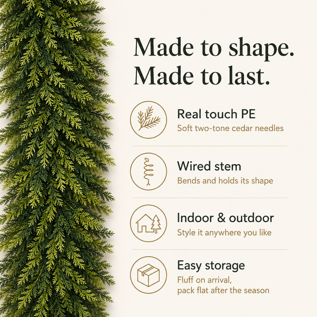 🏆2026 HOT SALE💥Christmas Cedar Garland