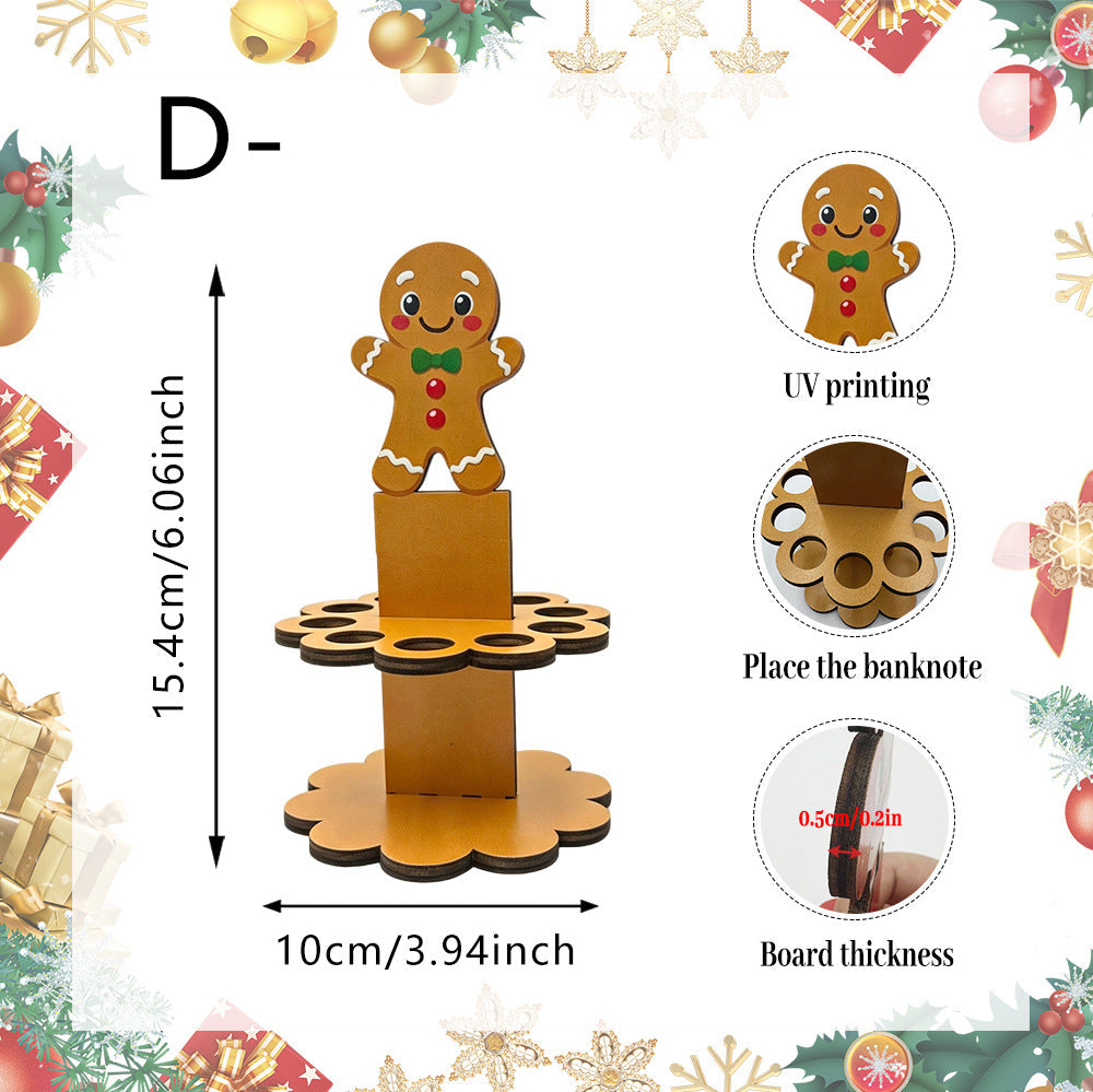 🏆5K+ people purchased it in the past week.🎅Christmas Tabletop Wooden Money Holder 🎁