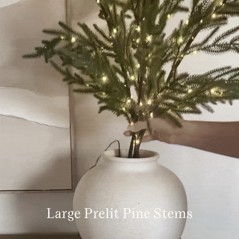🎄Last few hours! 50% off!✨ Norfolk Pine Branch Lights – Instantly illuminating the festive atmosphere before Christmas!