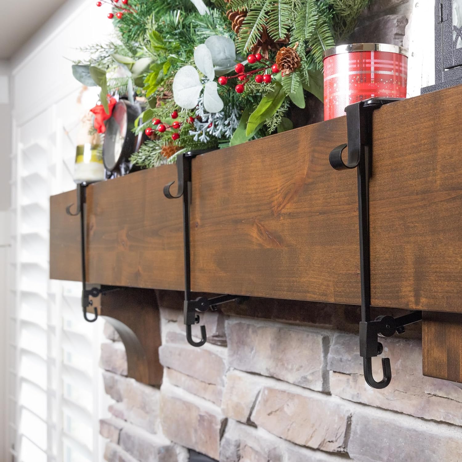 Fireplace Stocking and Garland Hanger