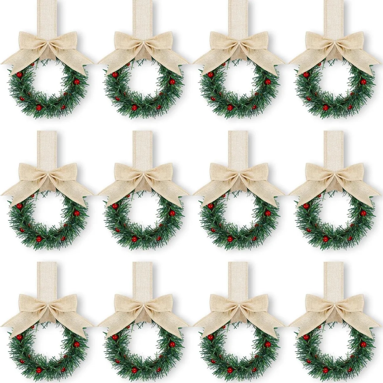 Hot Sale⚡ 50K+ SOLD! Almost Gone-💥🎁Christmas Mini Window Wreaths