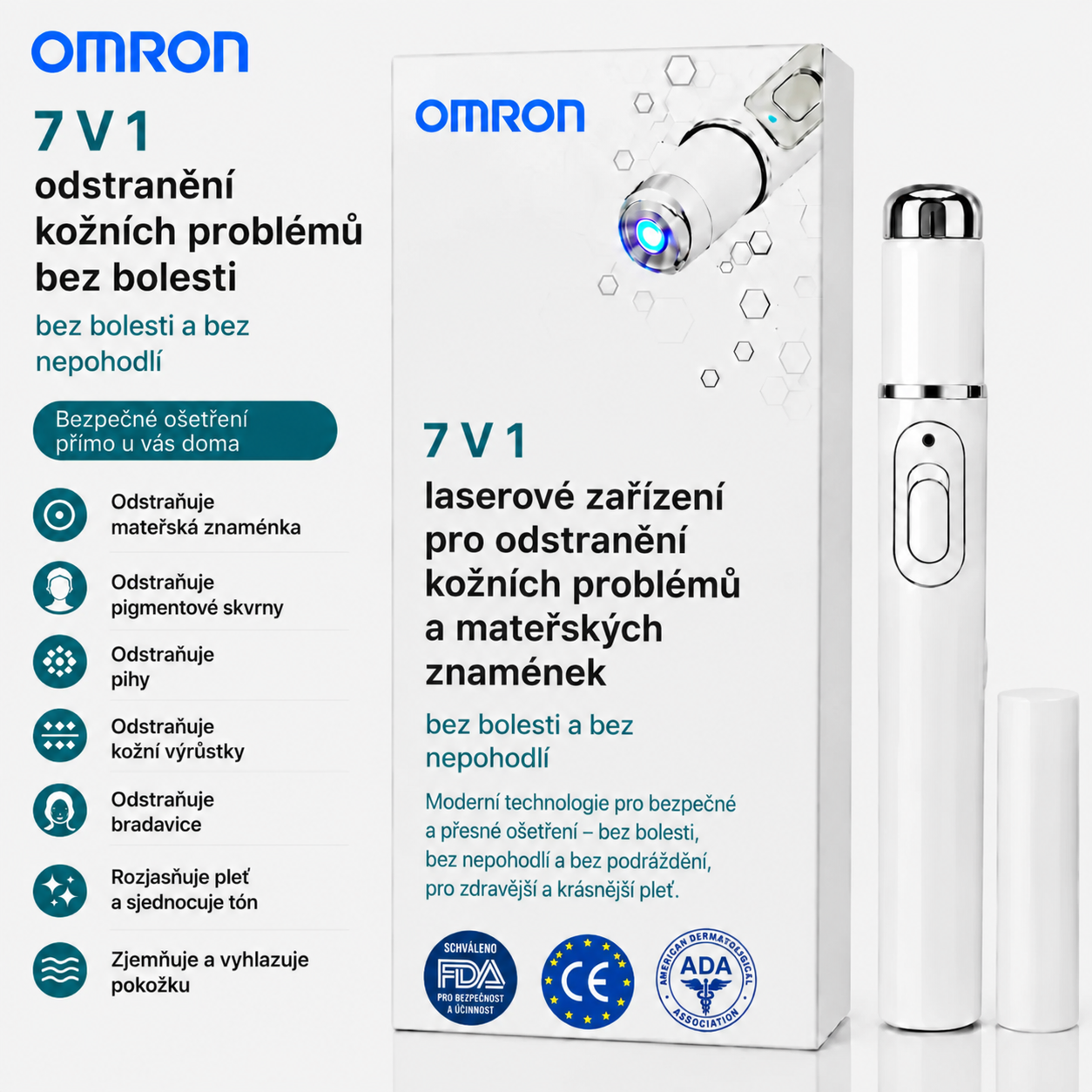 Multifunkční pero na odstraňování znamének po celém těle Omron™ – nejnovější model 2026, bezbolestné a neinvazivní řešení pro péči o pokožku. Umožňuje rychlé odstranění znamének z pohodlí vašeho domova, a to zcela bez jizev. Vyrobeno v USA.