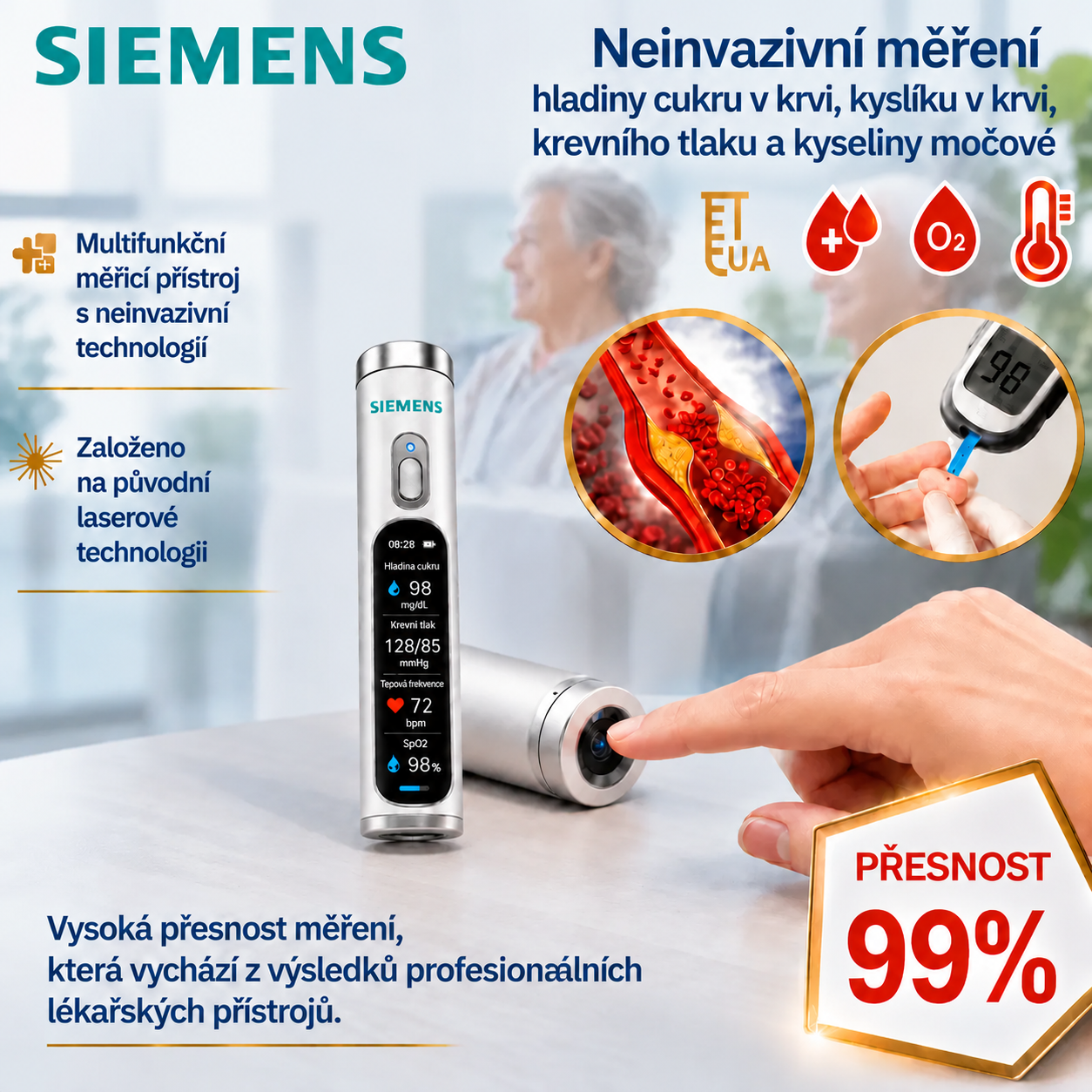 ✅ Nejnovější inovace v medicínské technologii pro rok 2027: neinvazivní chytrý glukometr s přesností 99,9 %