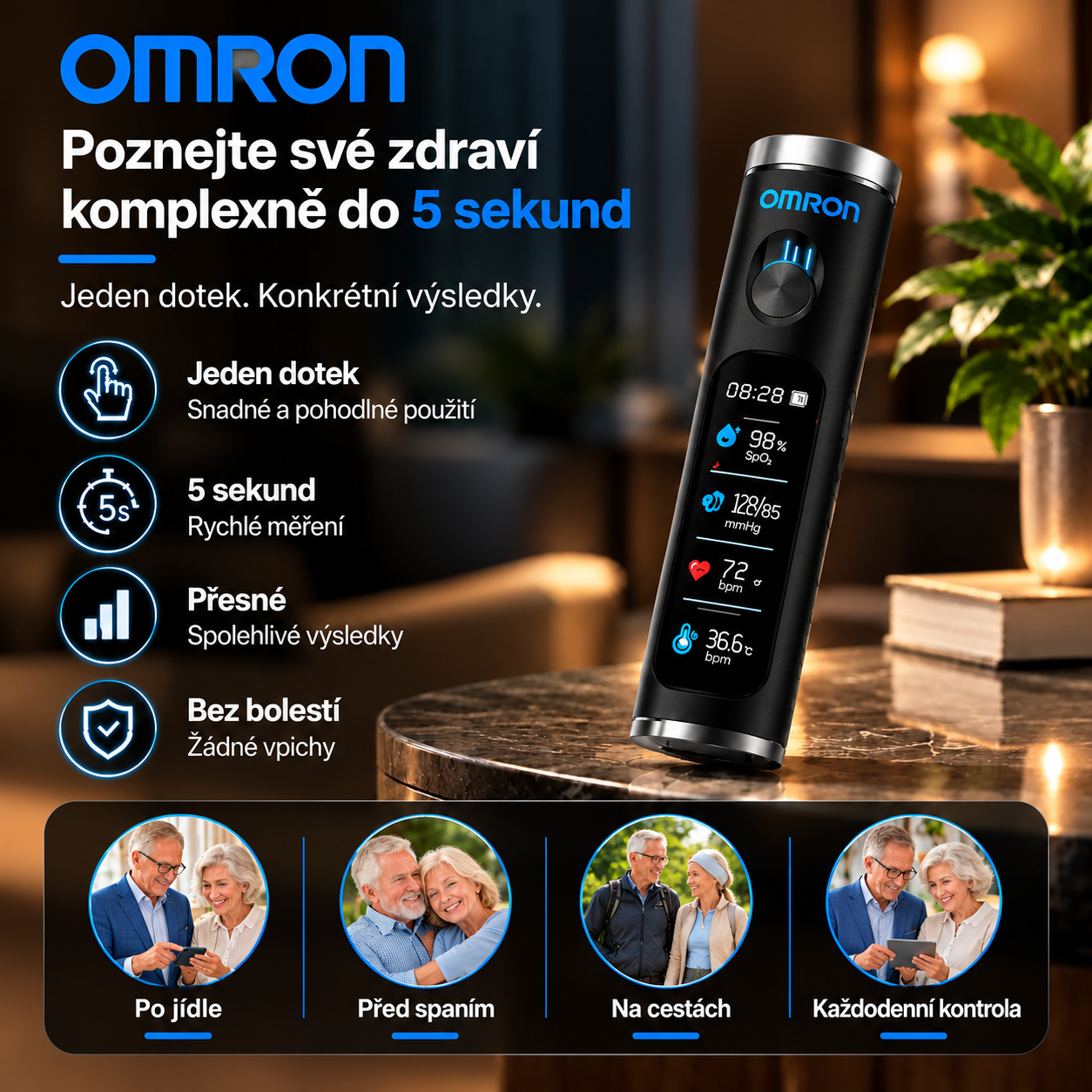 🚀 Průlom od Omron Healthcare pro rok 2027 🔥 Nejnovější neinvazivní chytré zařízení pro monitorování hladiny glukózy v krvi – s přesností 99,9 %.