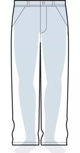 measurements men's loose fit pants