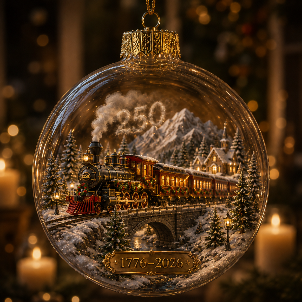 🔥 Limited-Time 70% OFF – 🇺🇸✨ America 250th Anniversary Light-Up Christmas Globe Ornament | 1776–2026 Commemorative Holiday Collection 🎄