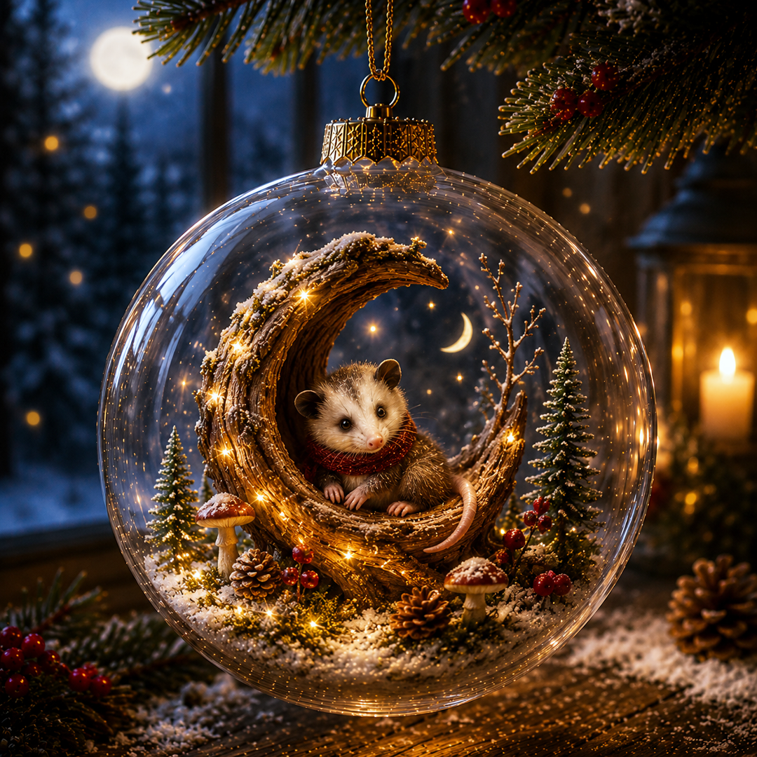 🔥Limited time 70% OFF -✨🎄 Animal Series Glowing Christmas Ornament – Light-Up Mini Winter Animal Scene