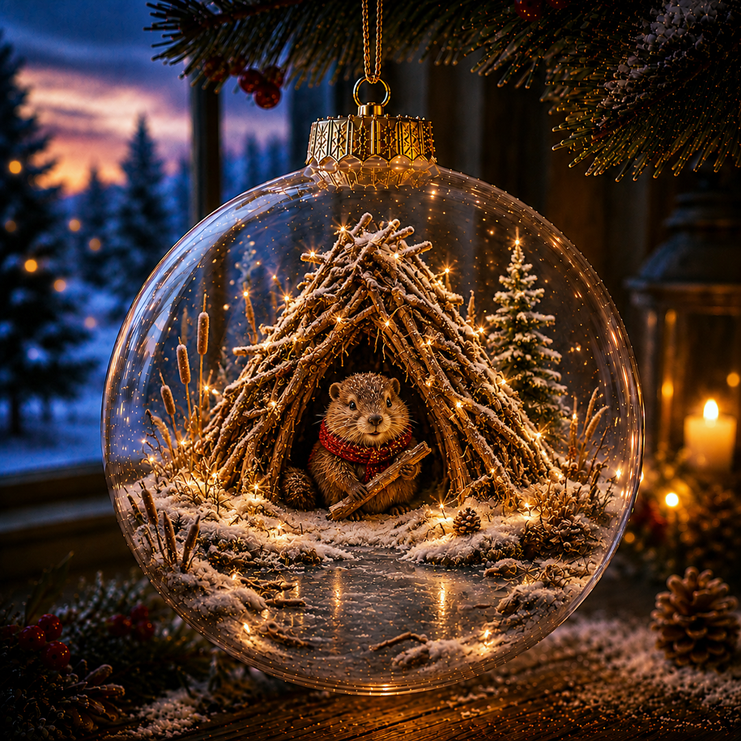🔥Limited time 70% OFF -✨🎄 Animal Series Glowing Christmas Ornament – Light-Up Mini Winter Animal Scene