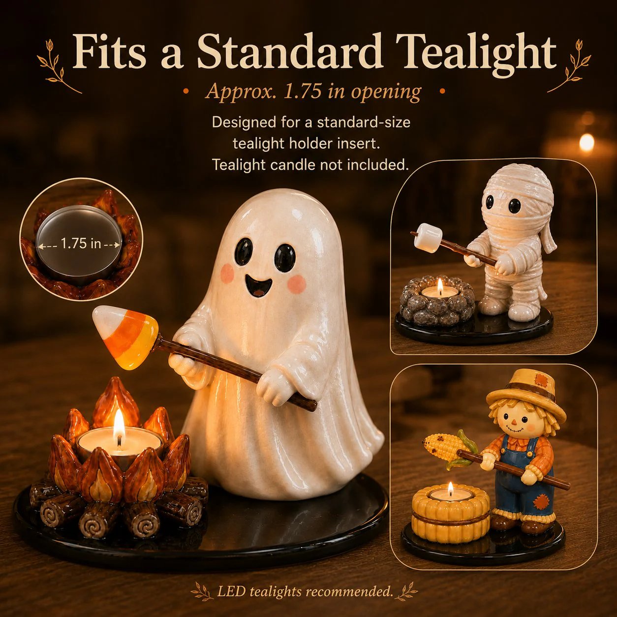 🔥LAST DAY 70% OFF💥Halloween Campfire Tealight Holder