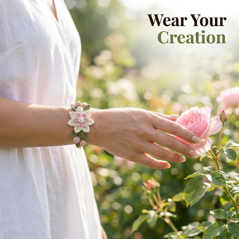 ⏳ Last Day 70% OFF –🌸Nature-Inspired DIY Crochet Bracelet Kit