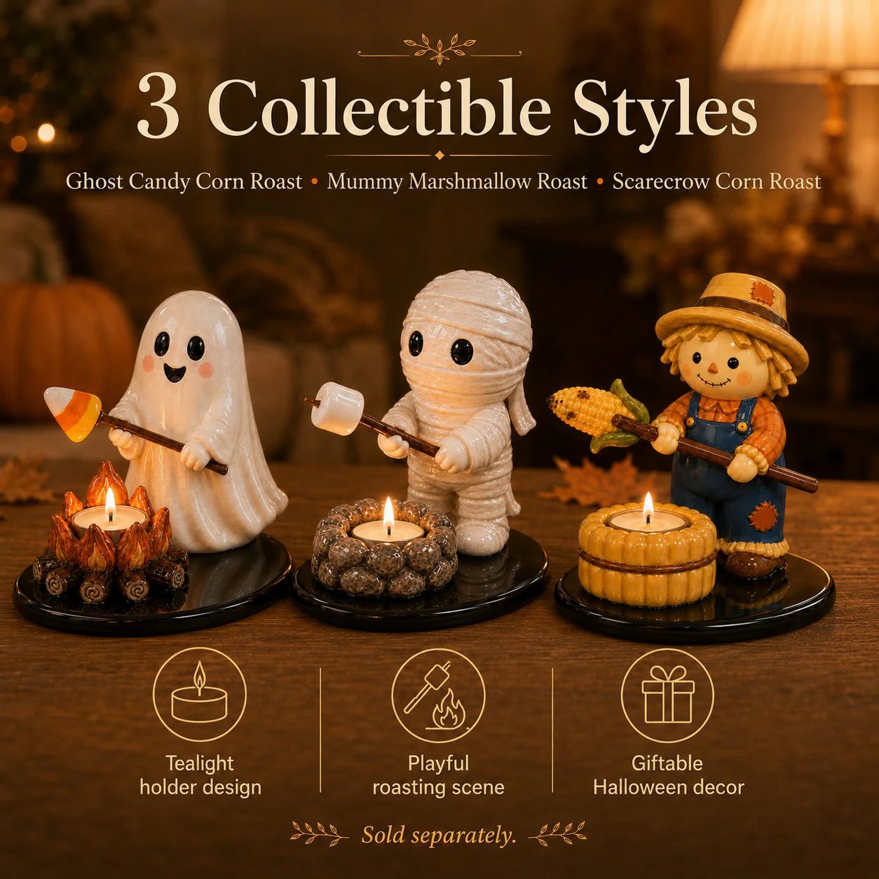 🔥LAST DAY 70% OFF💥Halloween Campfire Tealight Holder