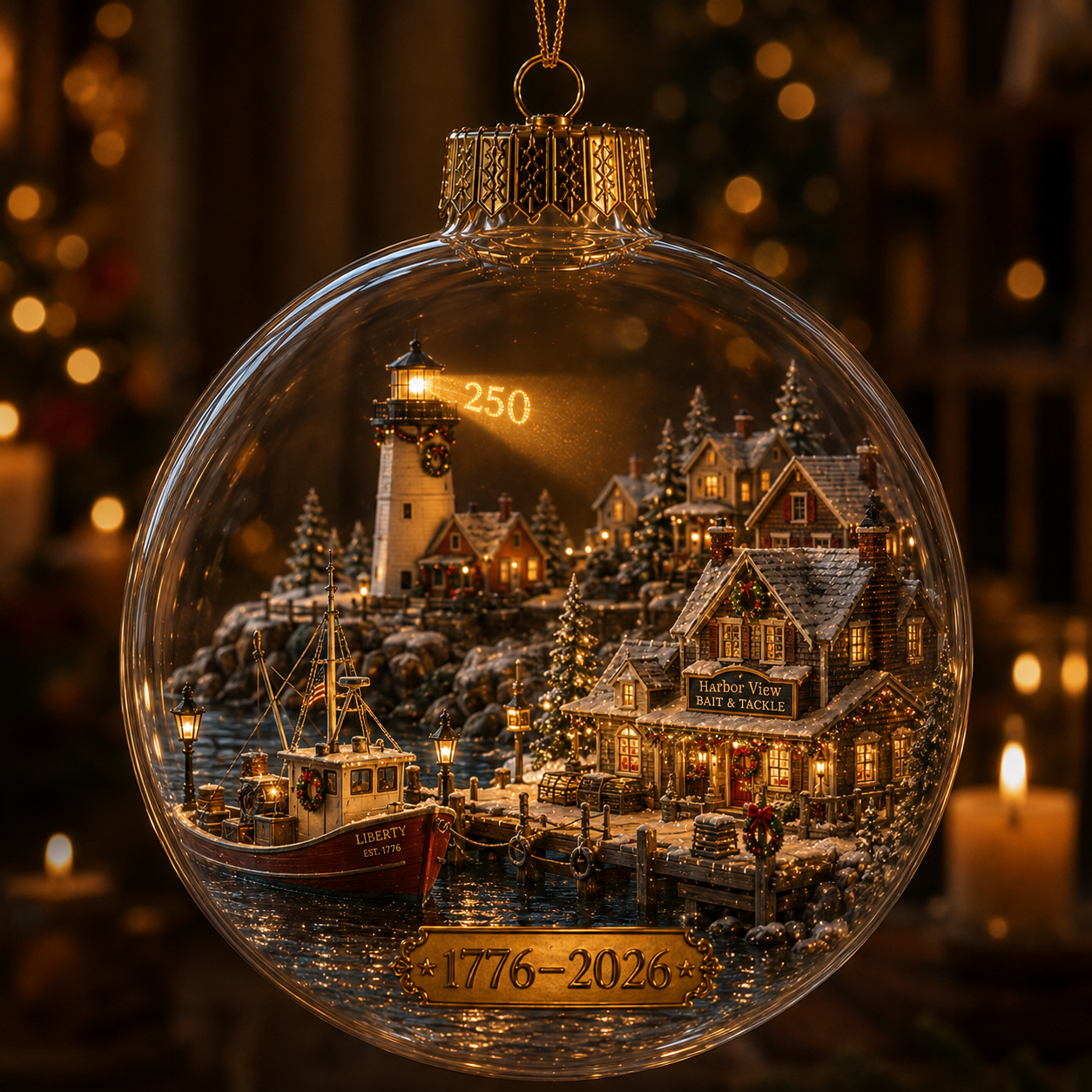 🔥 Limited-Time 70% OFF – 🇺🇸✨ America 250th Anniversary Light-Up Christmas Globe Ornament | 1776–2026 Commemorative Holiday Collection 🎄