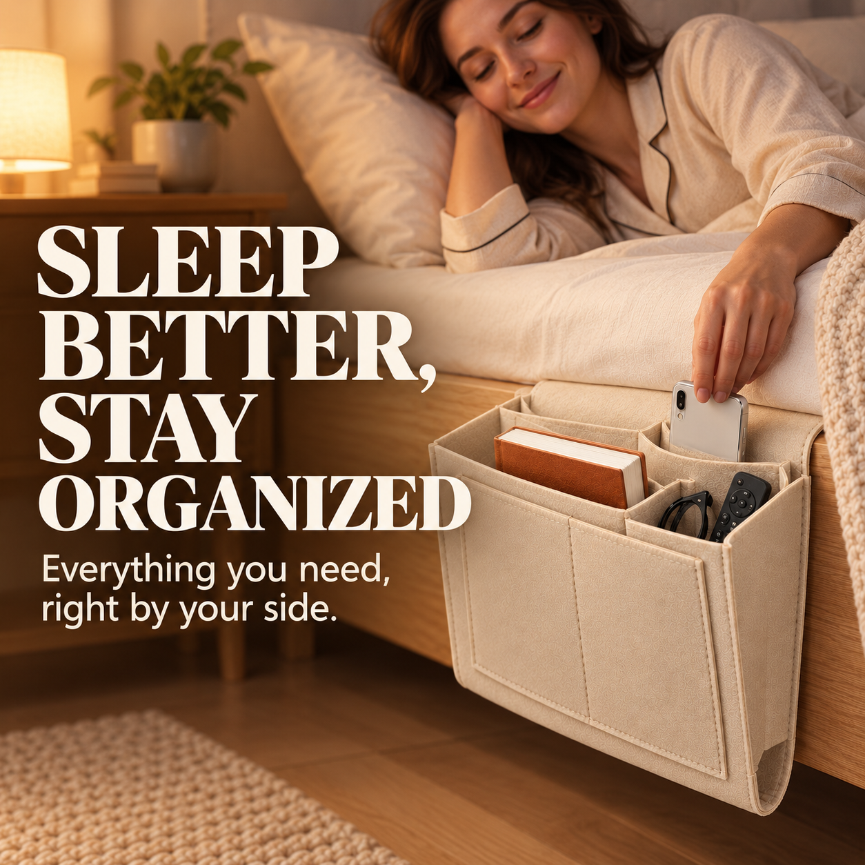 🔥 70% OFF Bedside Hanging Organizer – Keep Essentials Within Reach