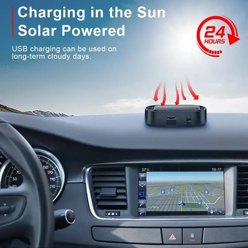 🔥 Limited Time 70% OFF – 🚨Solar Powered Fake Car Alarm Light, Auto Light Sensor LED Simulated Security Warning Flashing Light