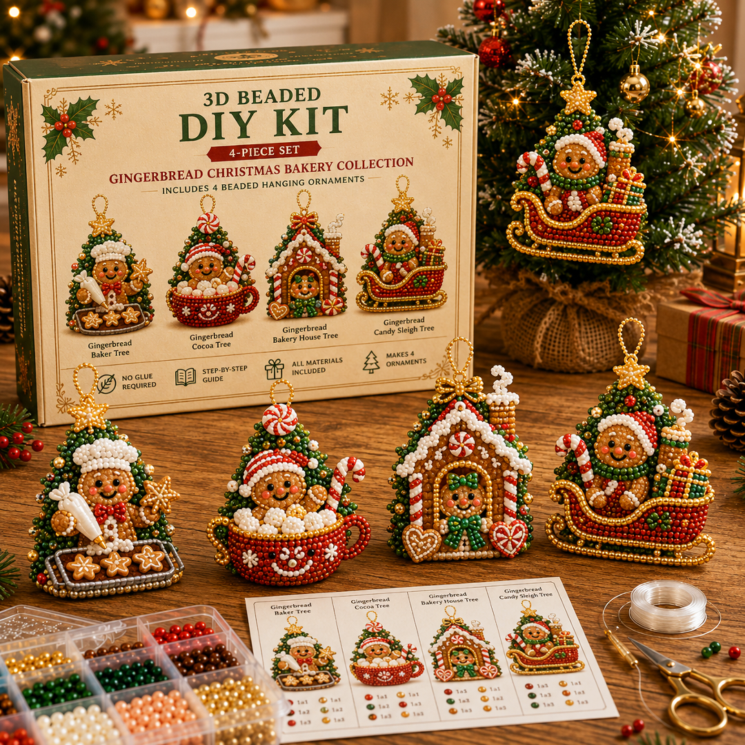 🎄 3D Beaded Christmas Tree Ornament DIY Kit