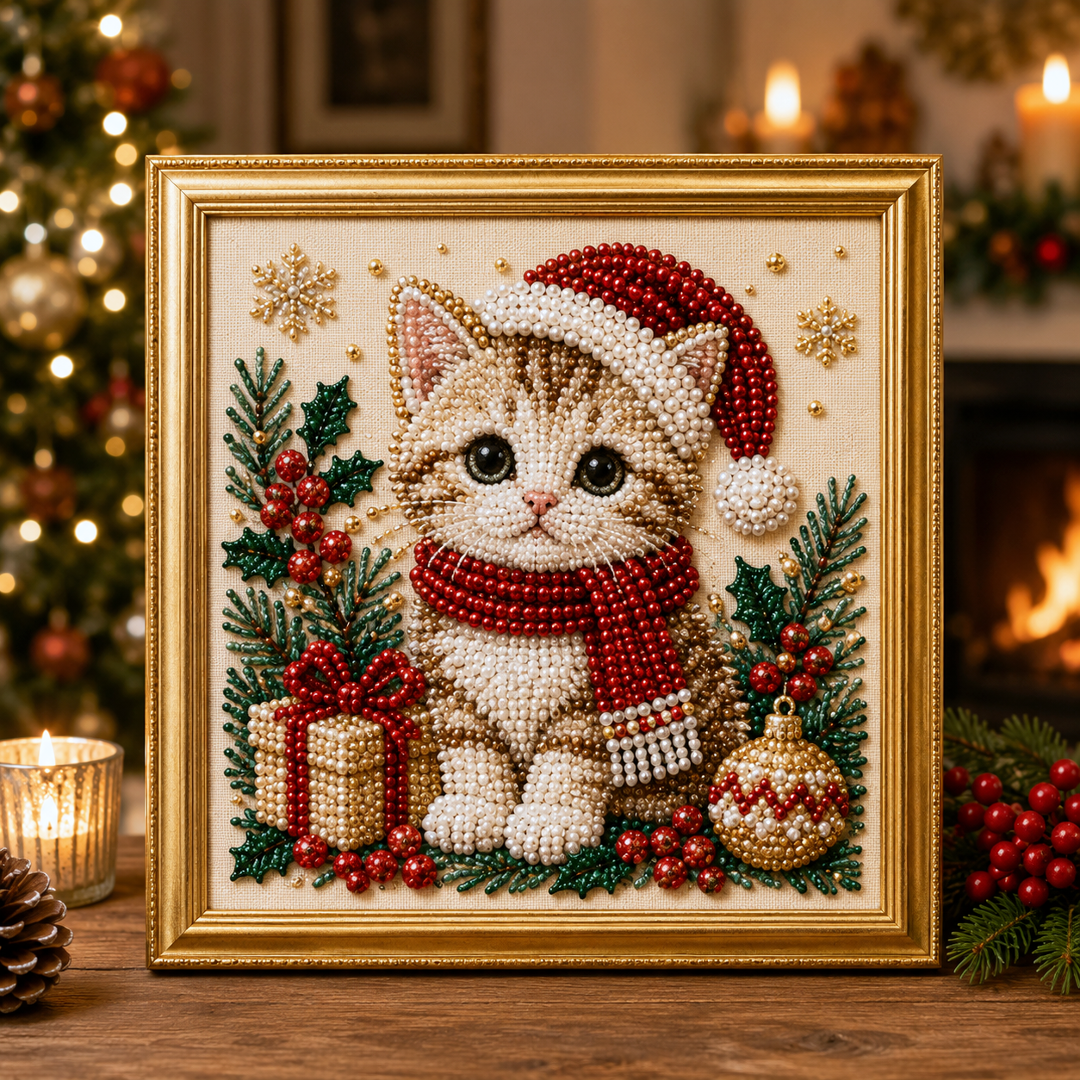 🧘Relaxing & Beginner-Friendly-💎DIY Christmas Pearl Diamond Painting Art Kit(❤Same as the Vedio)