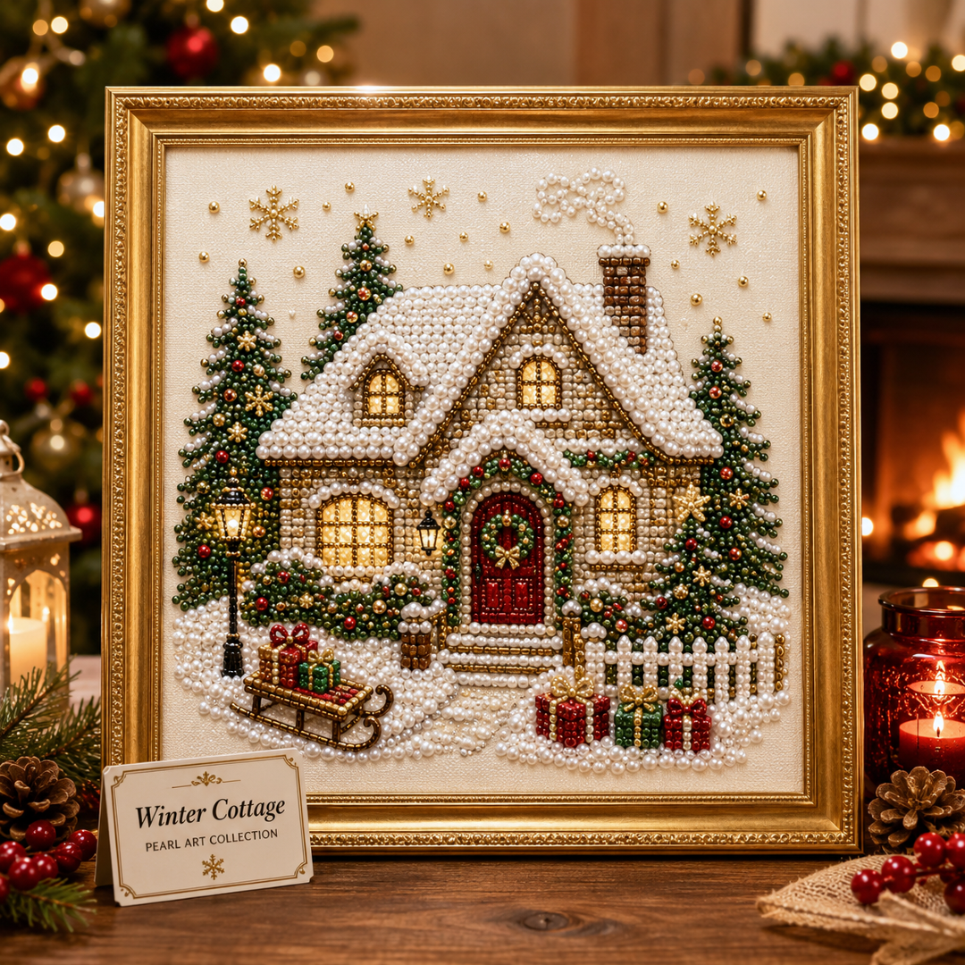 🧘Relaxing & Beginner-Friendly-💎DIY Christmas Pearl Diamond Painting Art Kit(❤Same as the Vedio)