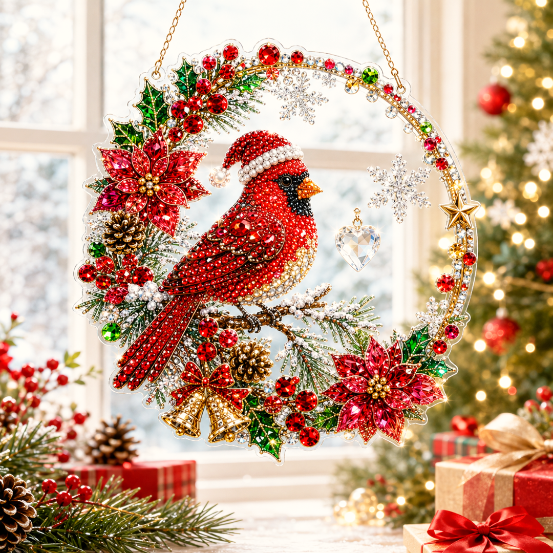 🧘Relaxing & Beginner-Friendly -💎Christmas Diamond Art Hanging Ornament Kit (❤Same as the Vedio)