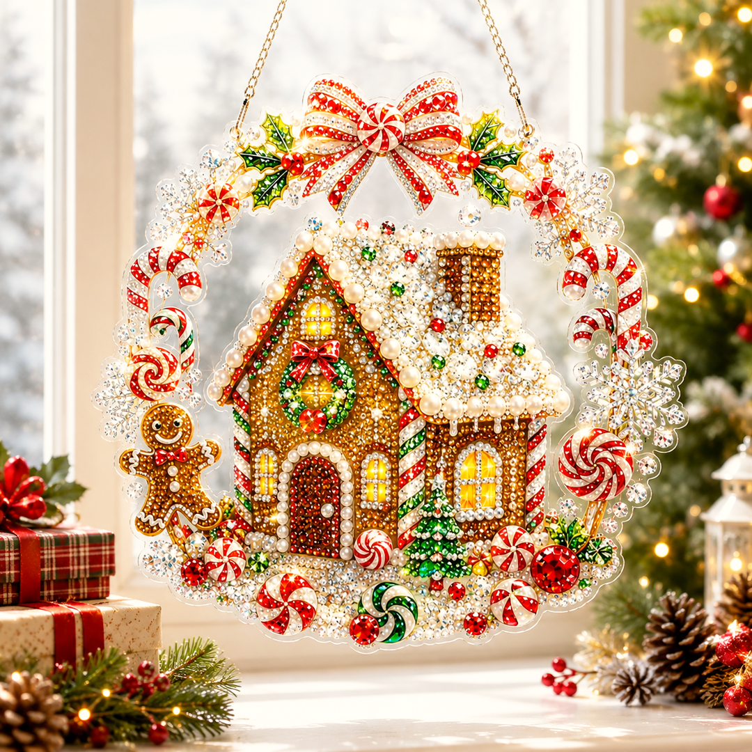 🧘Relaxing & Beginner-Friendly -💎Christmas Diamond Art Hanging Ornament Kit (❤Same as the Vedio)