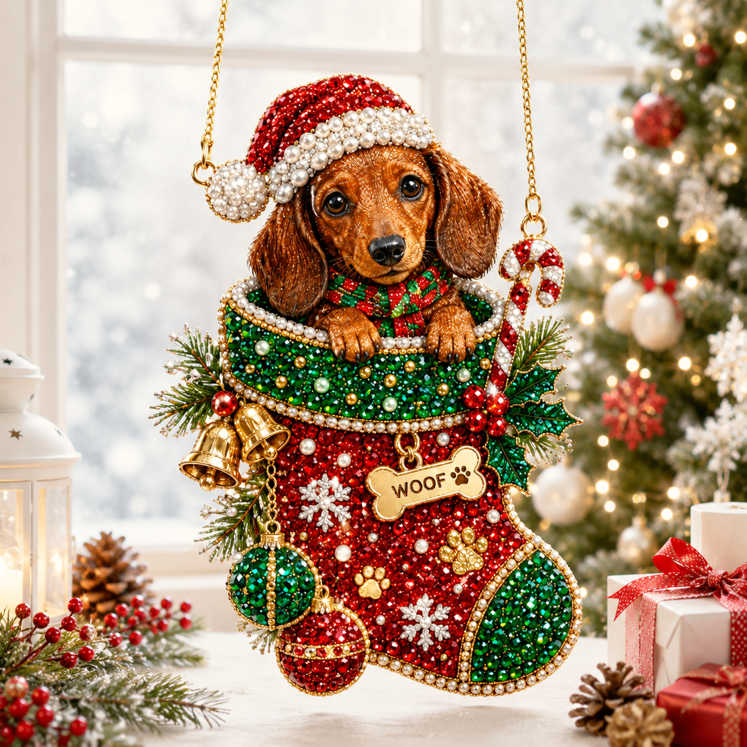 🧘Relaxing & Beginner-Friendly -💎Christmas Diamond Art Hanging Ornament Kit (❤Same as the Vedio)