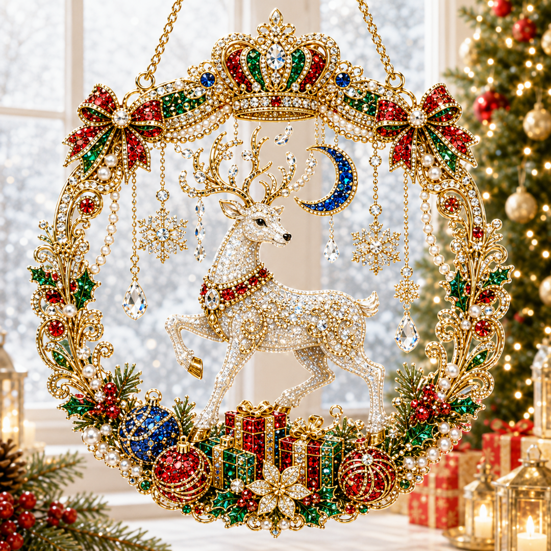 🧘Relaxing & Beginner-Friendly -💎Christmas Diamond Art Hanging Ornament Kit (❤Same as the Vedio)