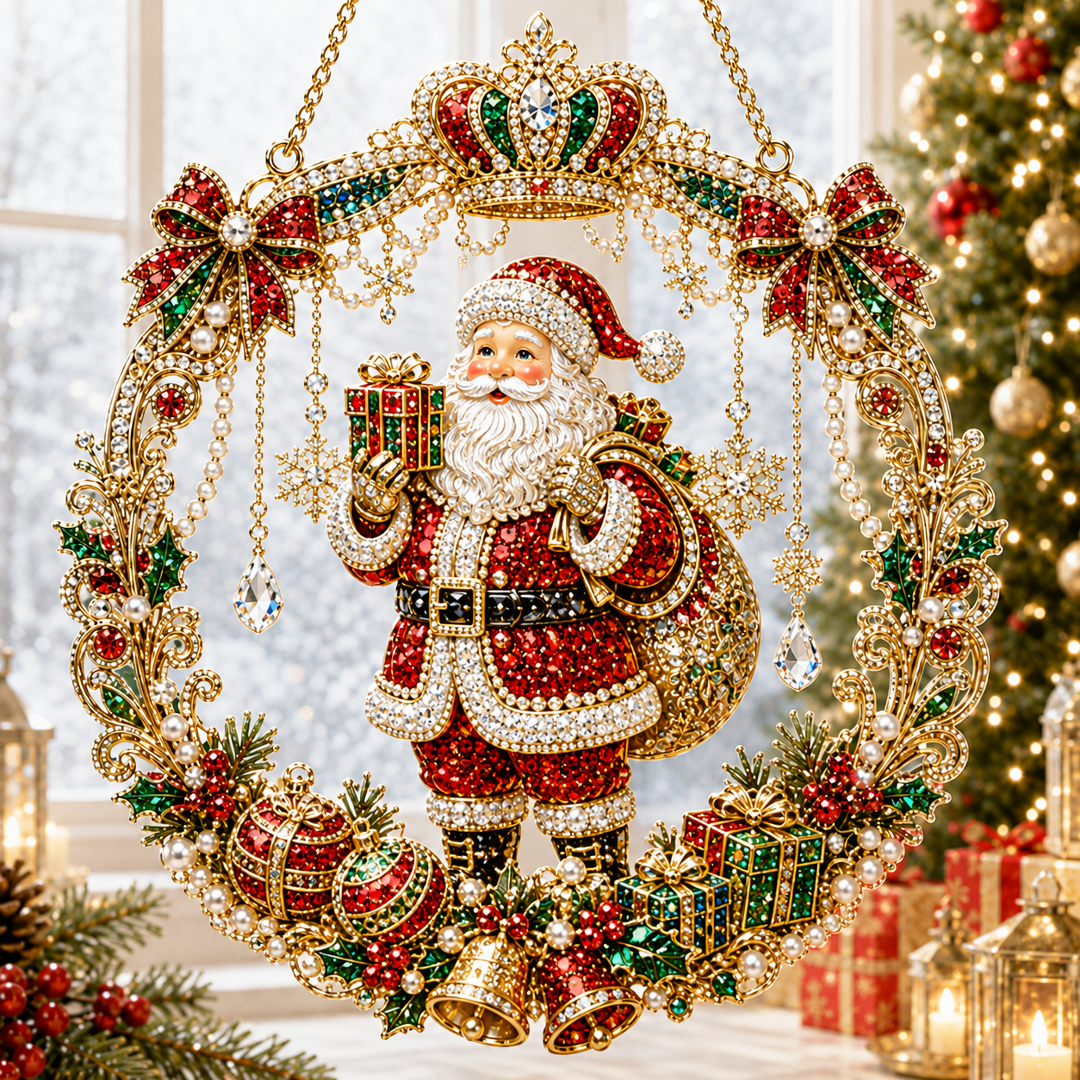 🧘Relaxing & Beginner-Friendly -💎Christmas Diamond Art Hanging Ornament Kit (❤Same as the Vedio)