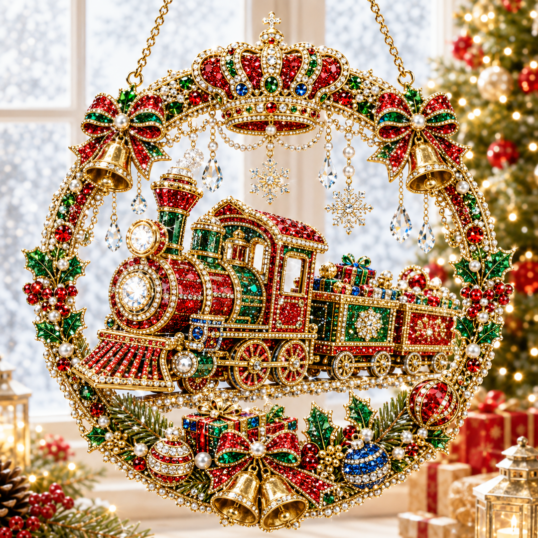 🧘Relaxing & Beginner-Friendly -💎Christmas Diamond Art Hanging Ornament Kit (❤Same as the Vedio)