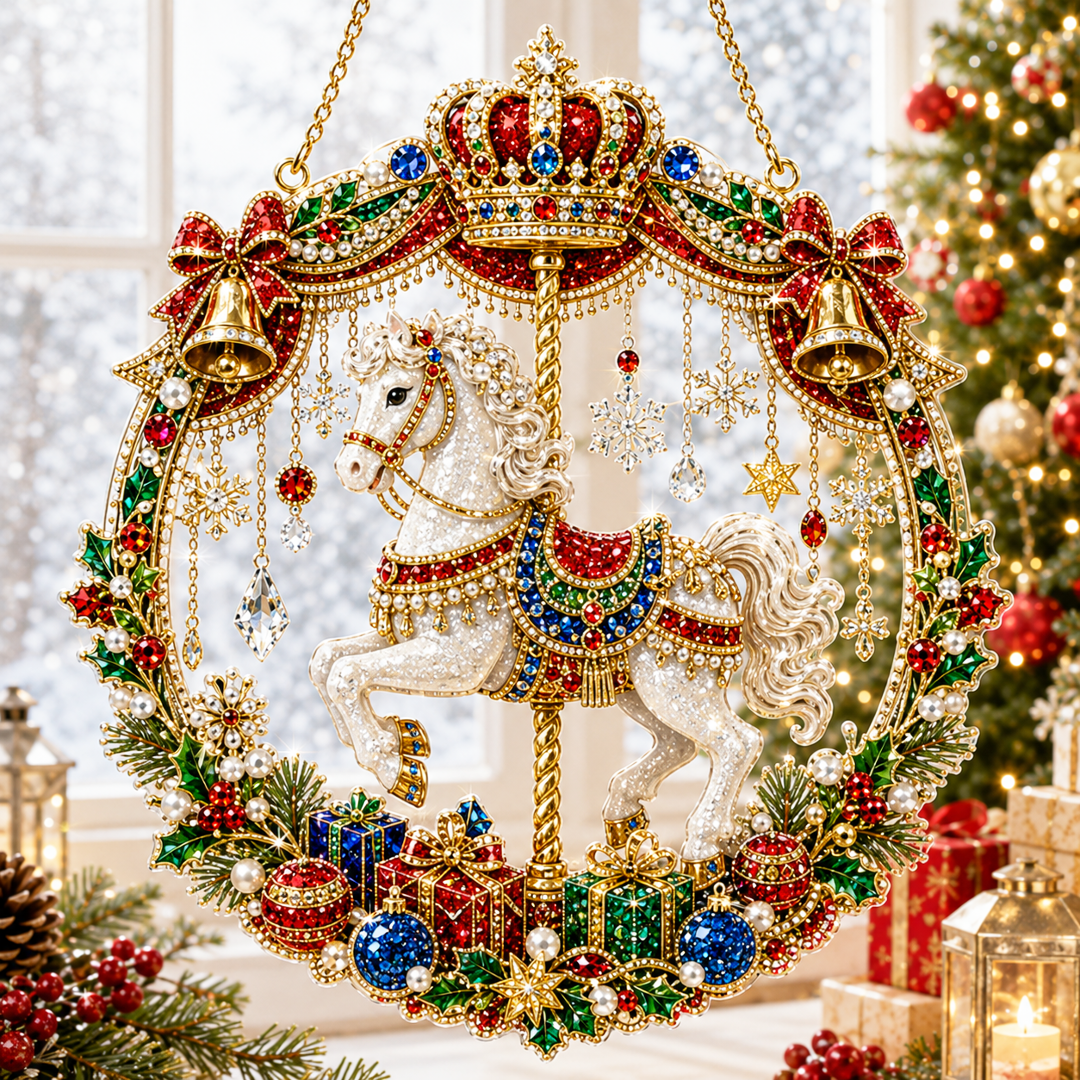 🧘Relaxing & Beginner-Friendly -💎Christmas Diamond Art Hanging Ornament Kit (❤Same as the Vedio)