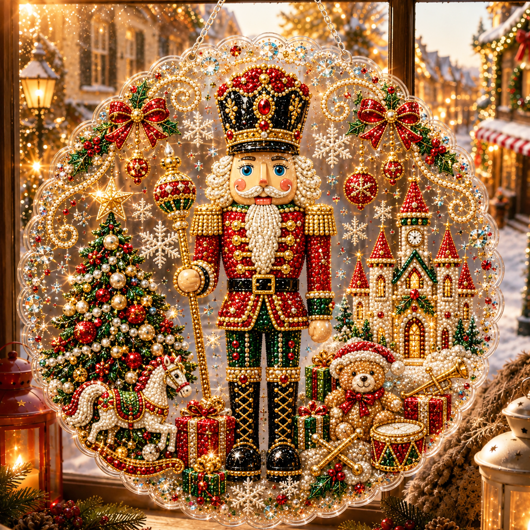 🔥Limited time 70% OFF - 🎅✨Christmas Pearl Diamond Art Hanging Ornament Kit - Sparkling DIY Window Ornament