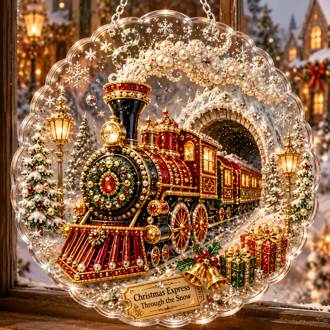 🔥Limited time 70% OFF - 🎅✨Christmas Pearl Diamond Art Hanging Ornament Kit - Sparkling DIY Window Ornament