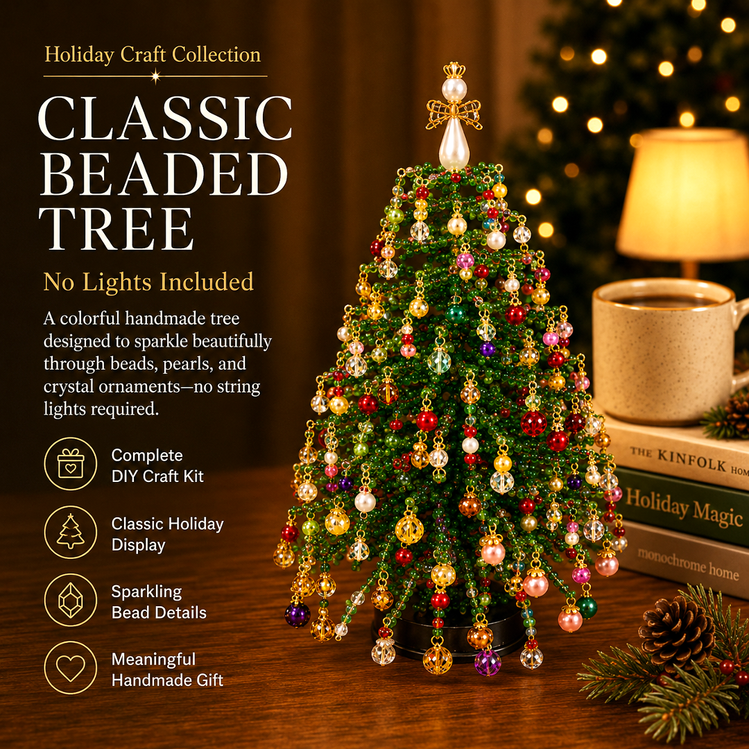 🔥Limited time 70% OFF -🎄✨ DIY Beaded Christmas Tree Kit – 🎅Create Your Own Sparkling Holiday Decoration
