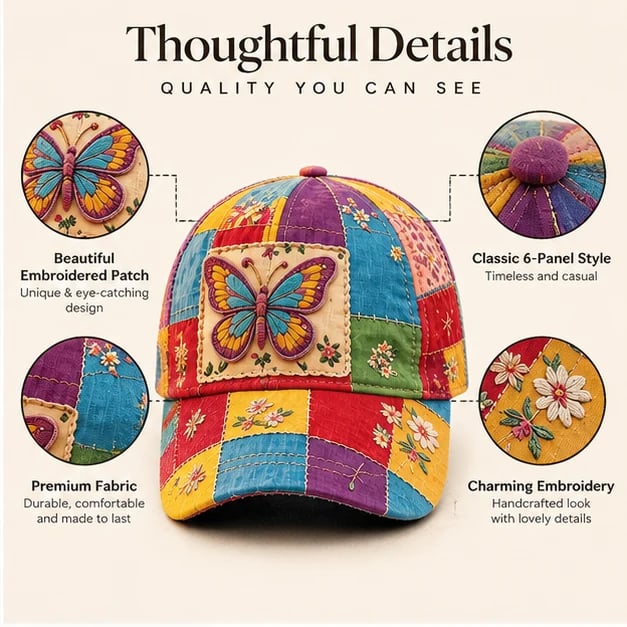 🔥Limited time 70% OFF -❤️Coat of Many Colors —Butterfly Cap