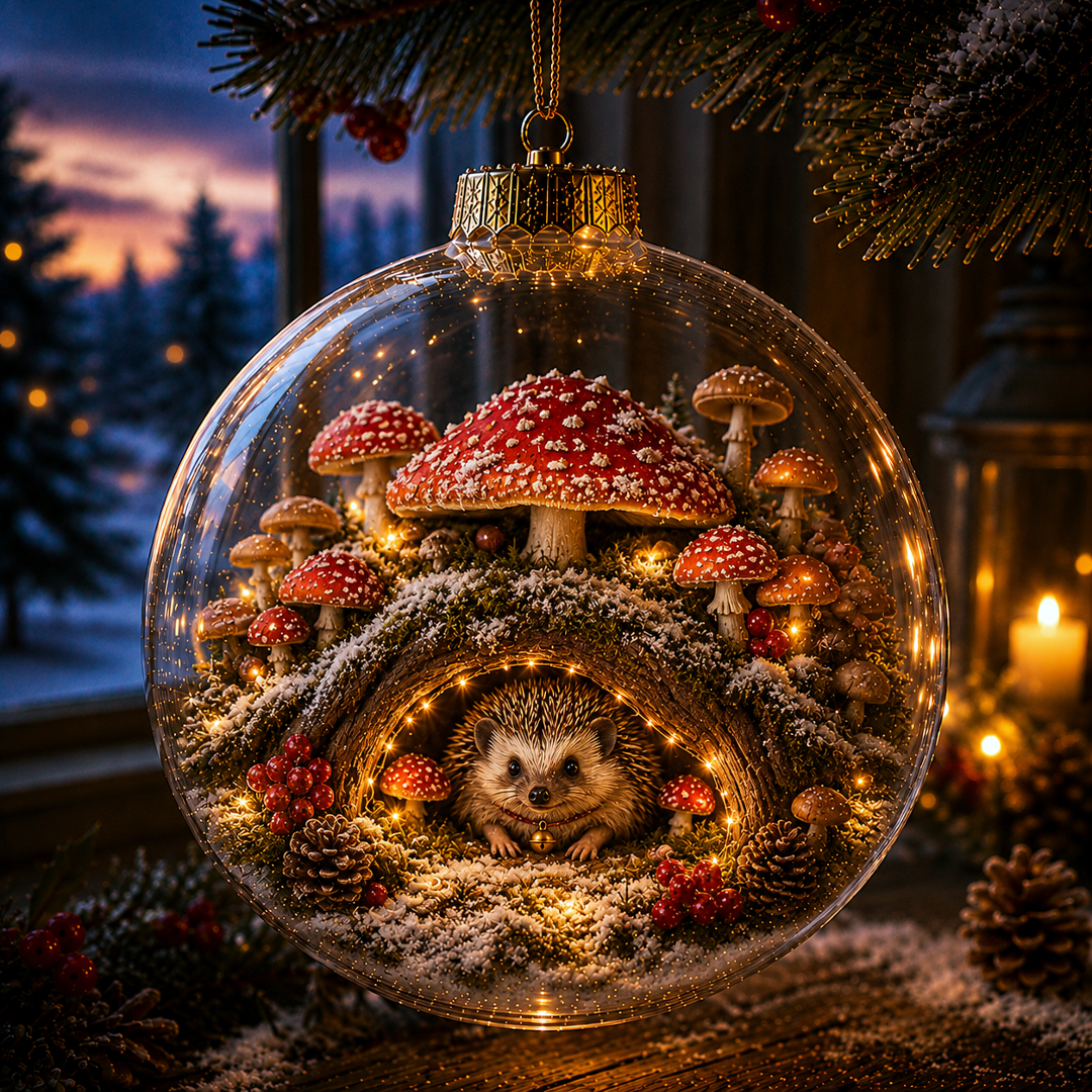 🔥Limited time 70% OFF -✨🎄 Animal Series Glowing Christmas Ornament – Light-Up Mini Winter Animal Scene
