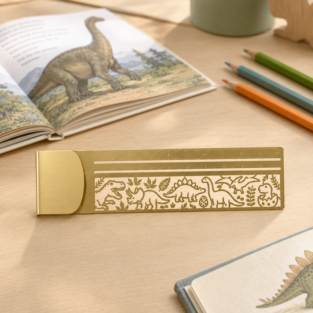 🔥Last Day 50% OFF - 😻📏 Cat Lover’s 3-in-1 Metal Bookmark Ruler | Bookmark, Ruler & Coloring