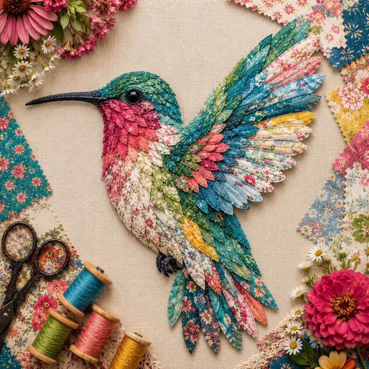 🔥Limited Time 70% OFF – ✨ 3D Patchwork Bird DIY Craft Kit – Create a Layered Fabric Bird Worth Displaying (📦Buy 2 Free Shipping)
