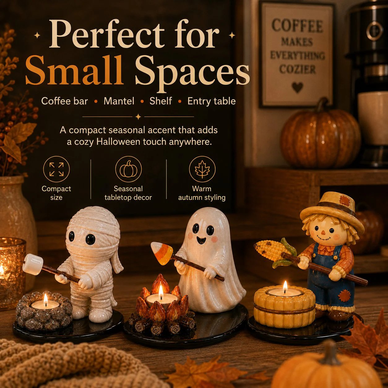 🔥LAST DAY 70% OFF💥Halloween Campfire Tealight Holder