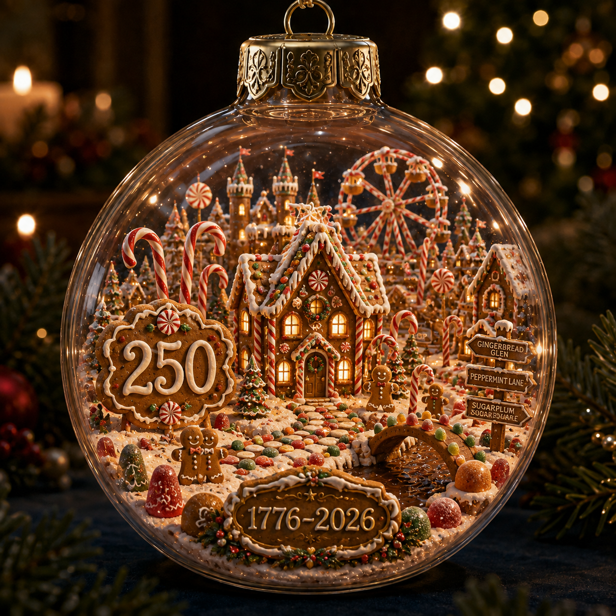 🔥 Limited-Time 70% OFF – 🇺🇸✨ America 250th Anniversary Light-Up Christmas Globe Ornament | 1776–2026 Commemorative Holiday Collection 🎄