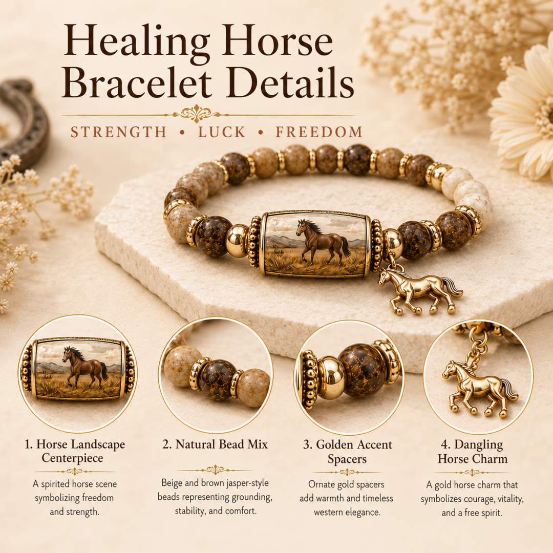 🔥Limited time 70% OFF - 🐎 Western Horse Guardian Crystal Bracelet👍