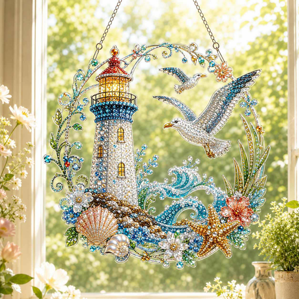🔥Limited time 70% OFF - 🐦✨Hummingbird Diamond Art Hanging Ornament Kit – Sparkling DIY Window Ornament
