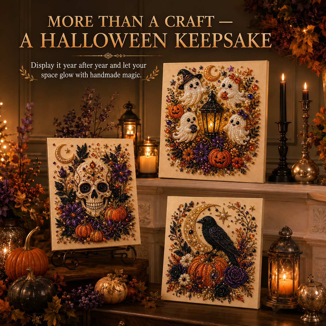 🔥Limited time 70% OFF - 👻✨ Halloween Pearl Art DIY Kit – Turn Tiny Pearls into Spooky-Cute Magic (📦Buy 2 Free Shipping)