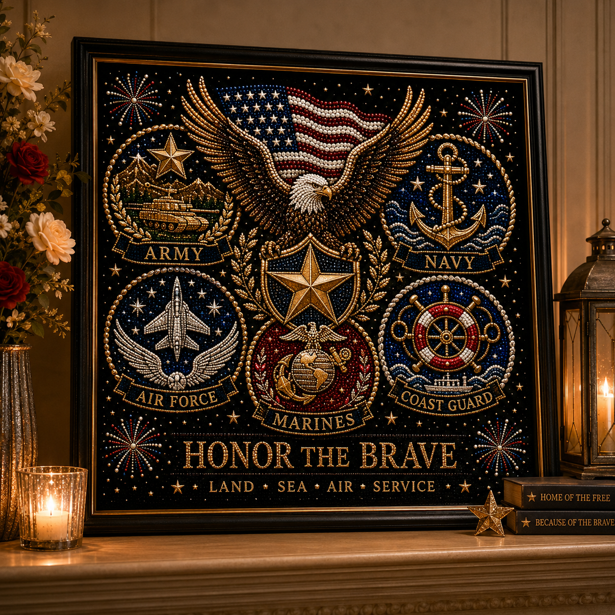 🔥Limited time 70% OFF - 🦅America 250th Anniversary Pearl Art Kit – Stars & Stripes Skyline Limited Edition